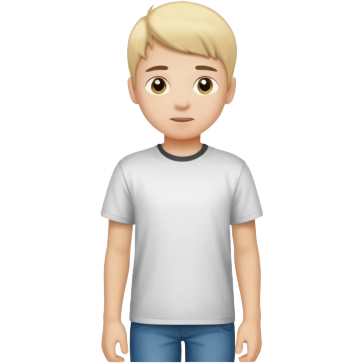 Make a naked boy standing emoji