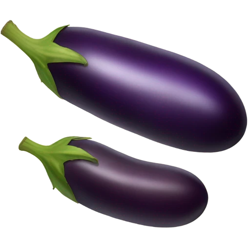 Eggplant eating pickle emoji