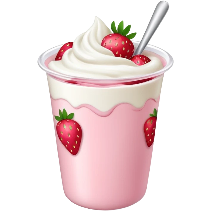  Strawberry Yogurt cup emoji