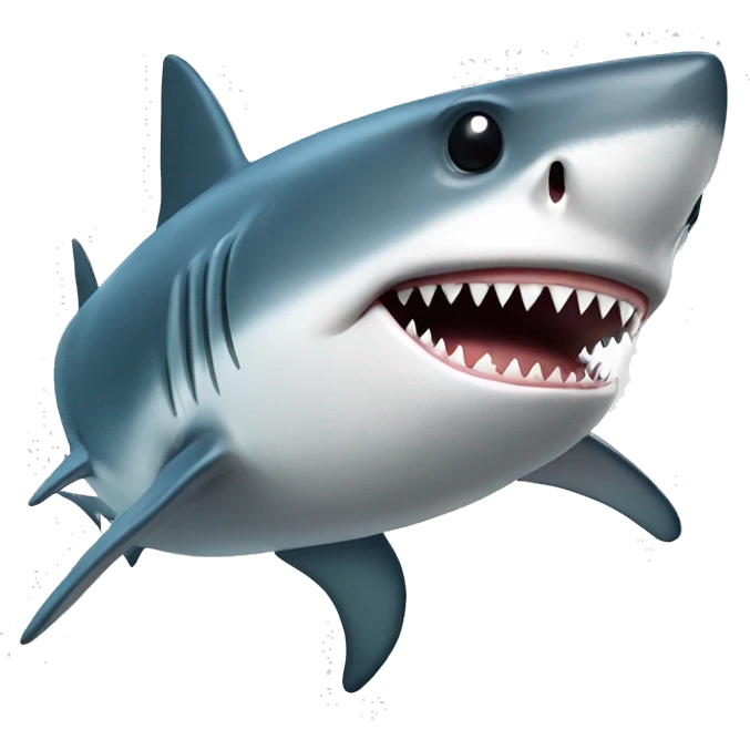 Shark with duck lips emoji