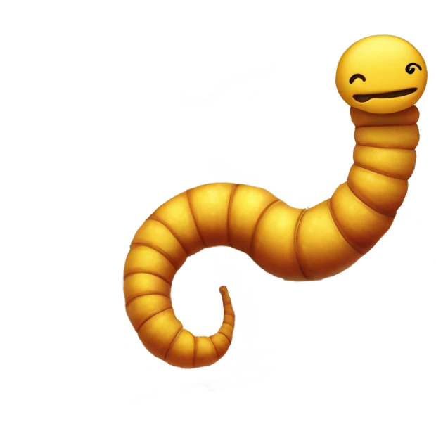 A nice worm on a book  emoji