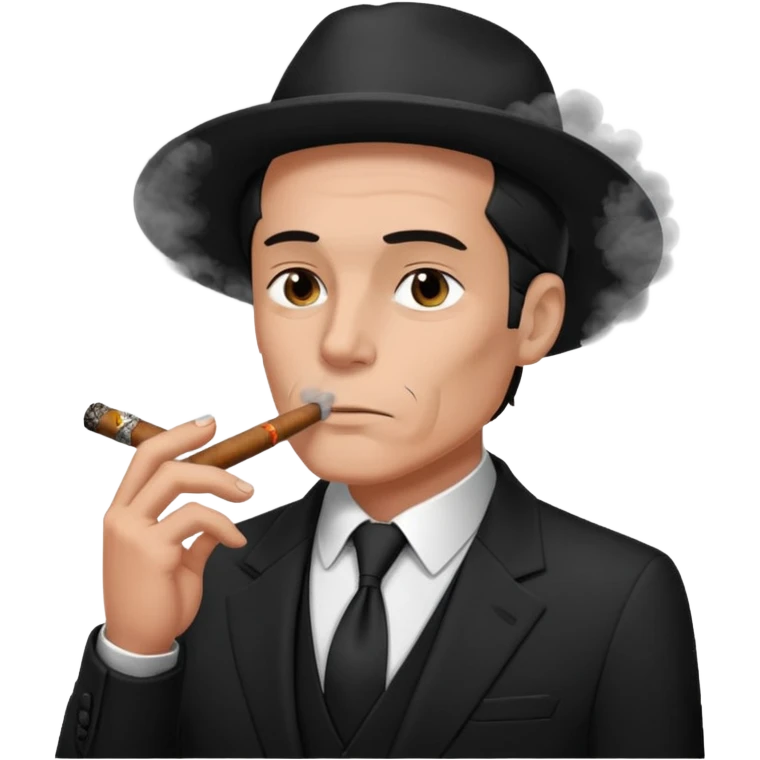 Style Birthday Photoshoot man in black smoking emoji