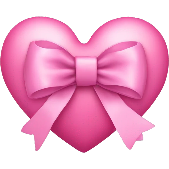 A pink heart with a bow emoji