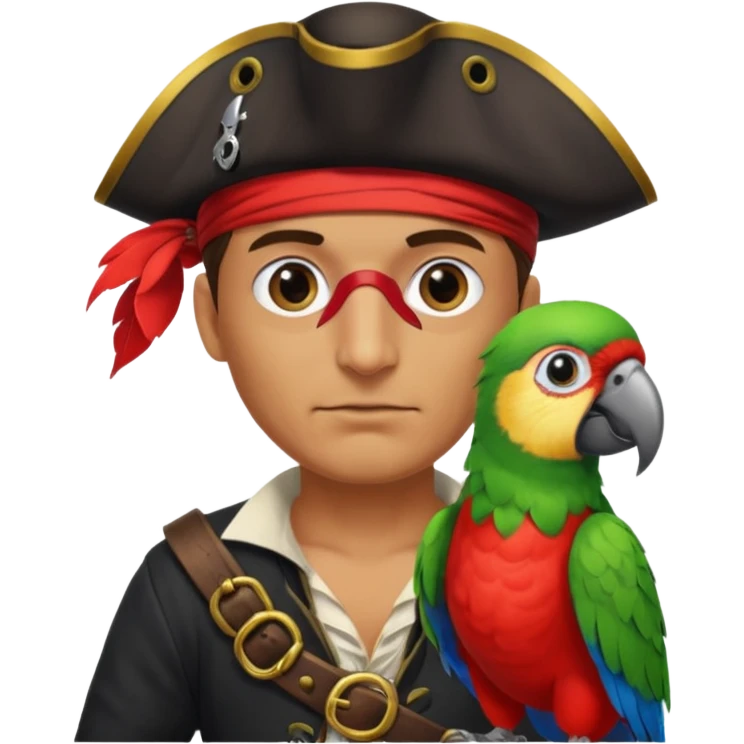 pirate and parrot emoji