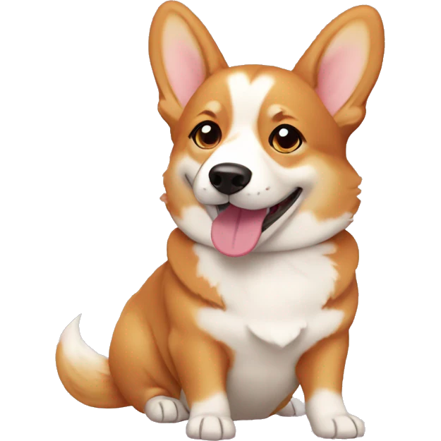birthday corgi eating pho emoji