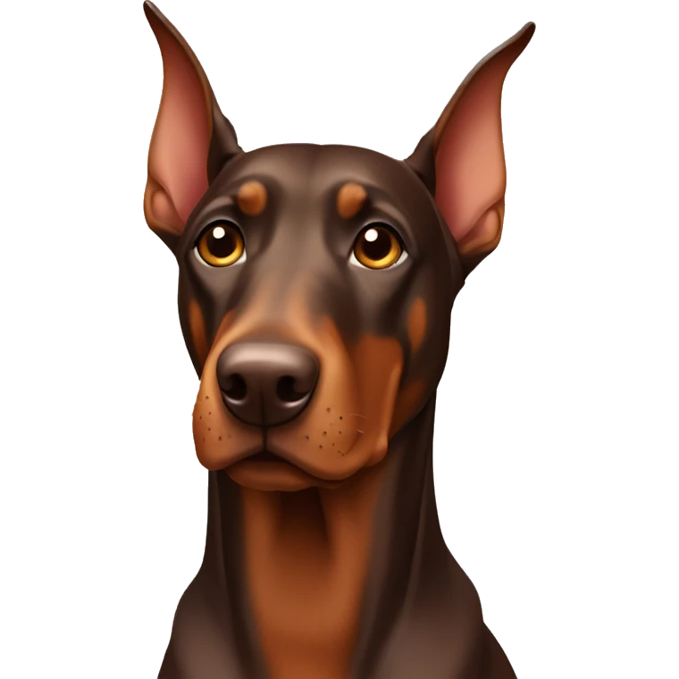 Brown Doberman dog  emoji
