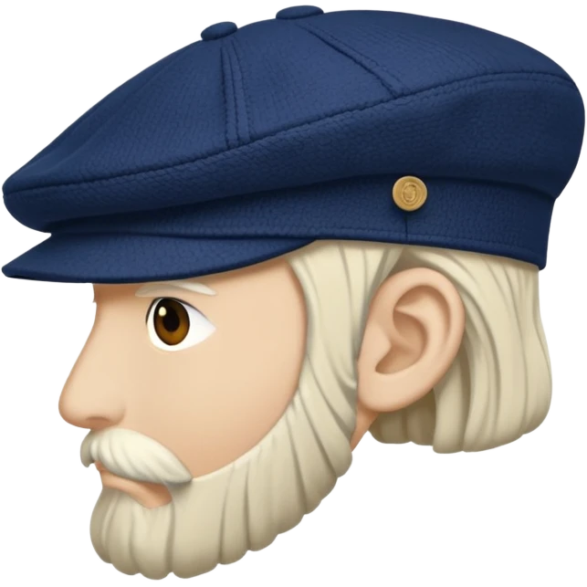a Navy blue Brixton fiddler cap hat emoji