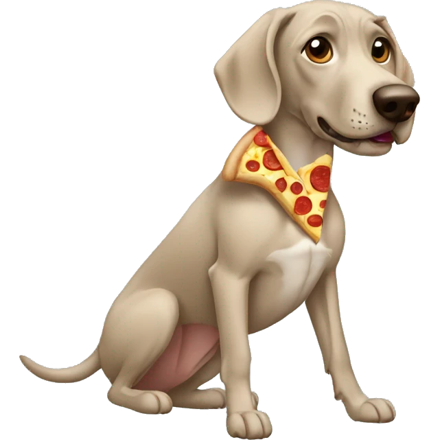 wiemaraner-eating-pizza emoji