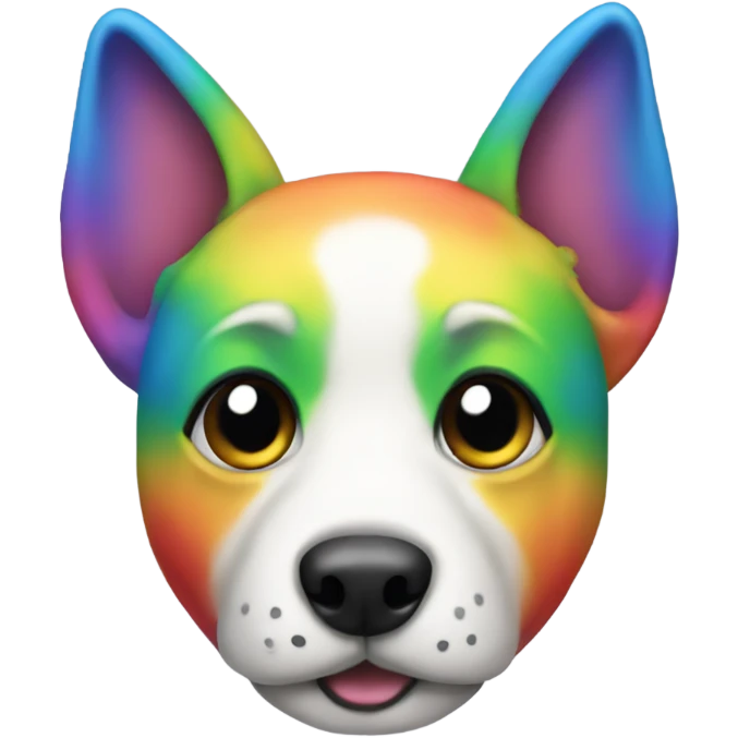 Rainbow dog emoji