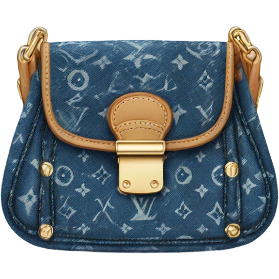 Louis Vuitton denim purse emoji