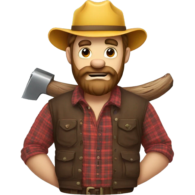 Lumberjack bear emoji