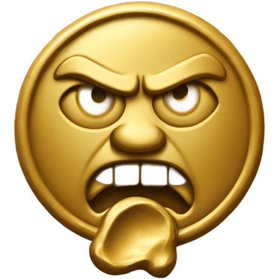 angry gold wax stamp emoji