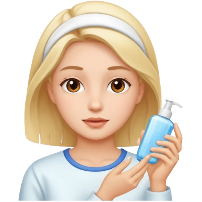 Girl doing skincare emoji
