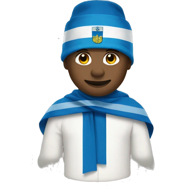 Estonian flag wearing estonian national clothes emoji