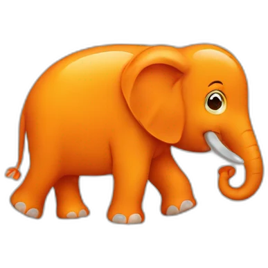 orange elephant emoji
