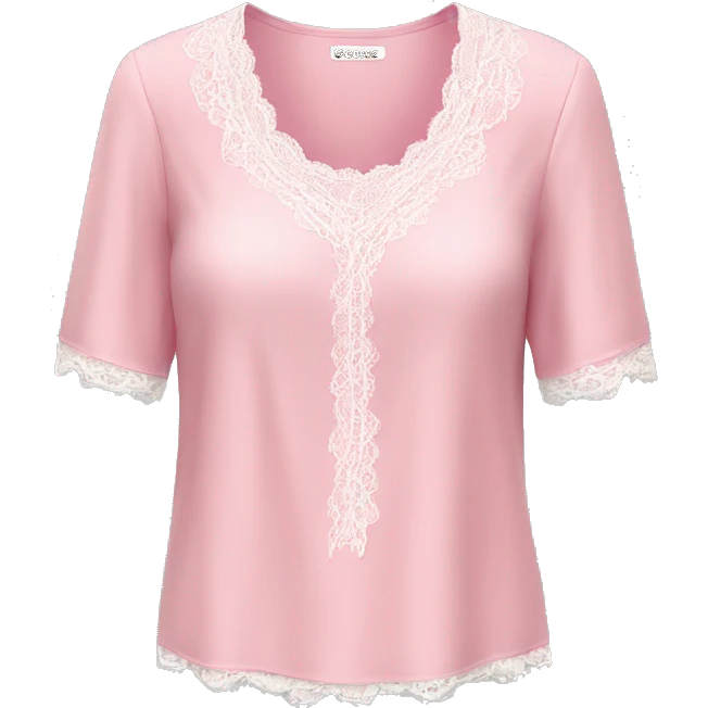  pink top with lace emoji