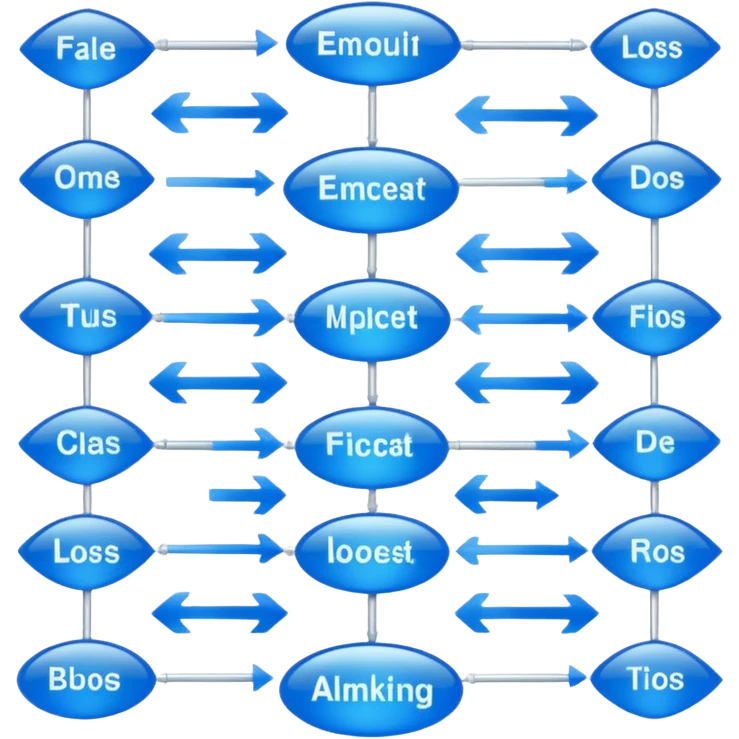 A simple glassy flowchart emoji