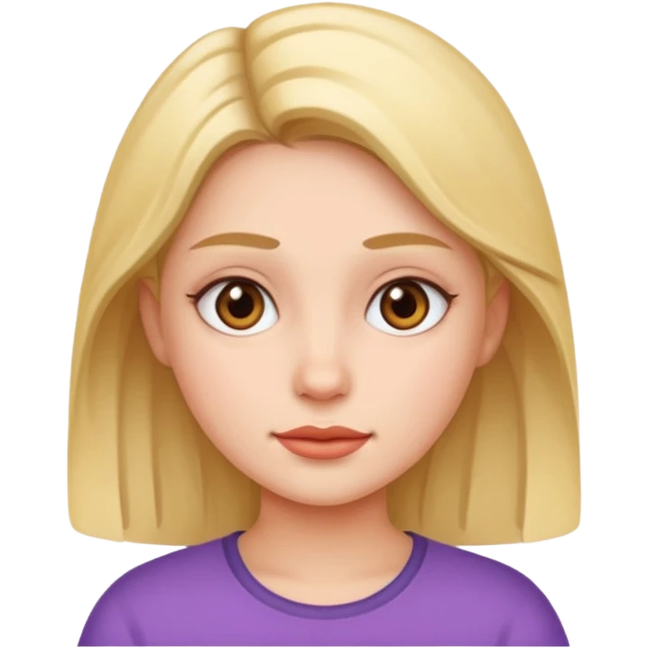 light pink framed photo with a white background of a girl emoji