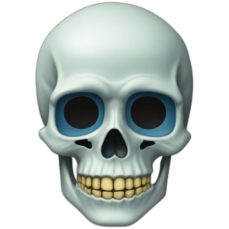 Tête de mort bleue emoji