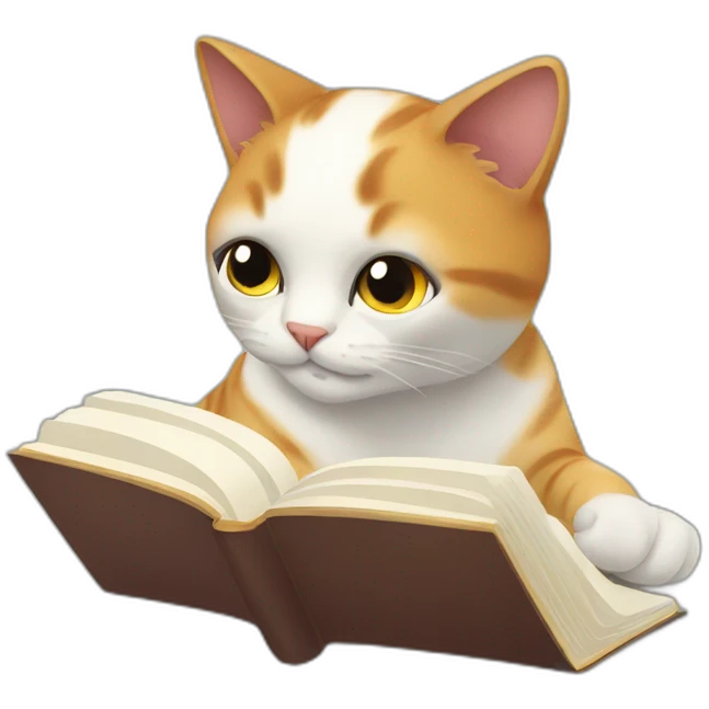 cat morning reading emoji
