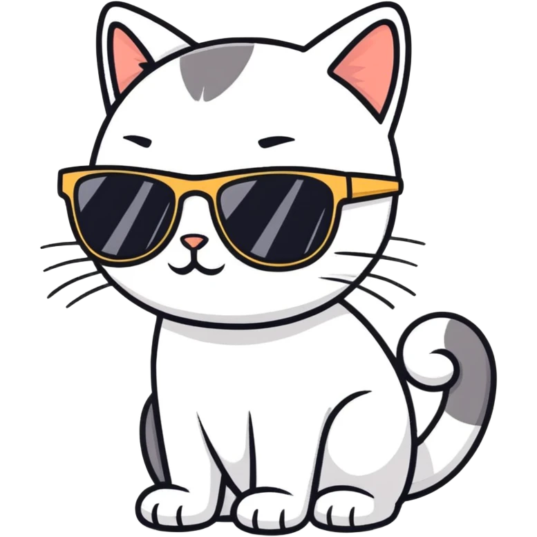 Cat with sunglasses emoji