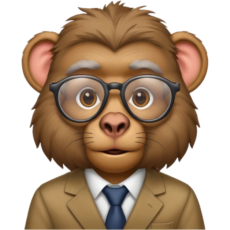 Baboons with glasses emoji