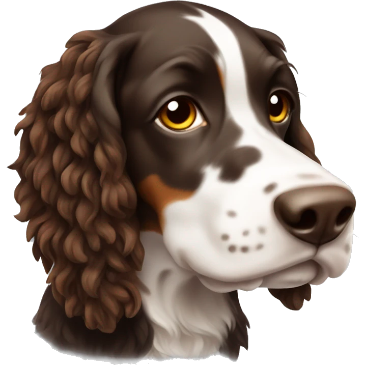 Brown tri color springer emoji