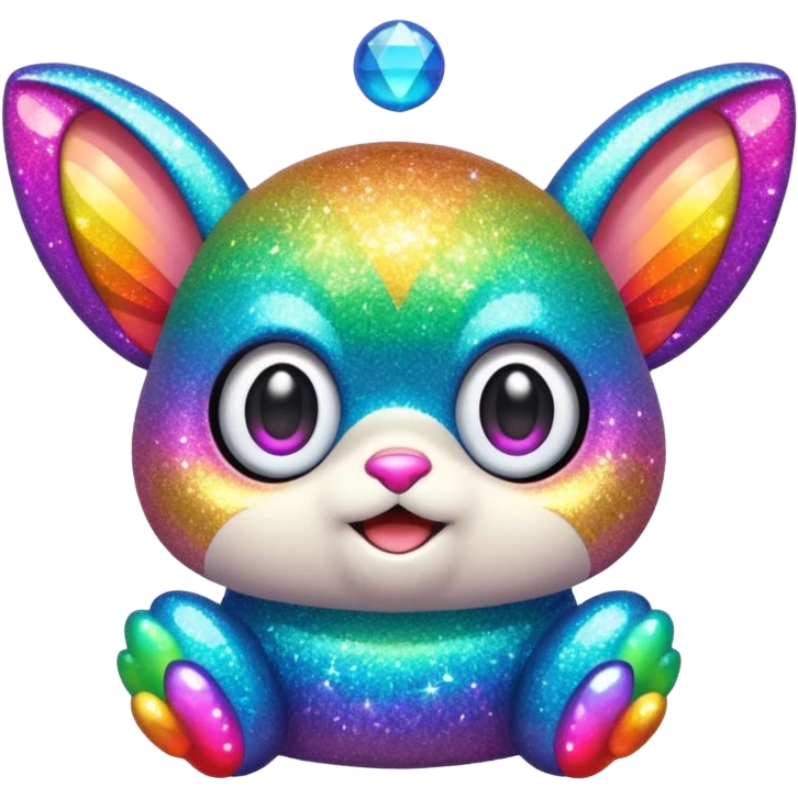 rainbow glitter gizmo  emoji