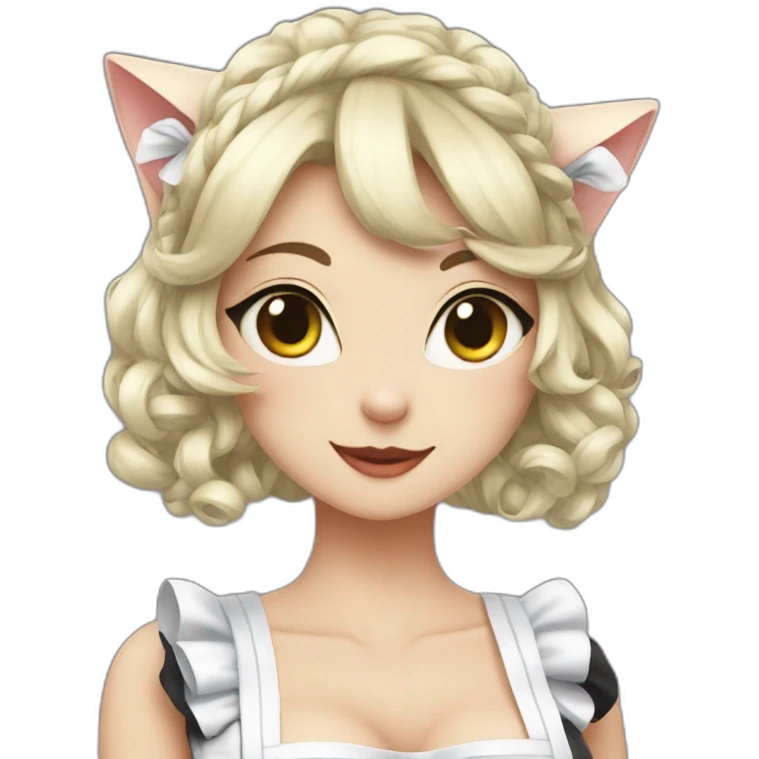 sexy cat maid emoji