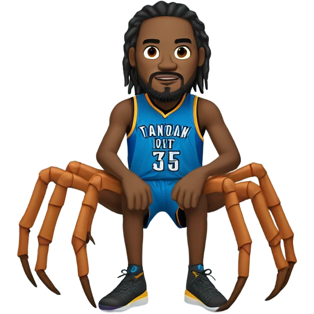 kevin durant with tarantula limbs emoji