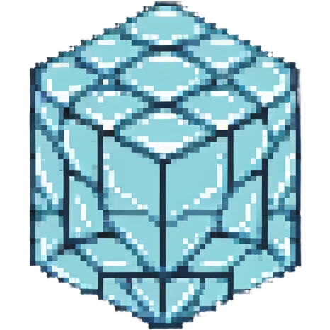 blocky minimal square pixel art Minecraft diamond, very simple shapes emoji