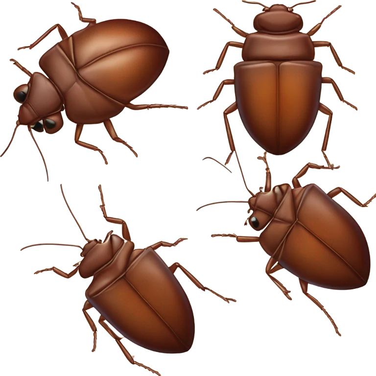 2 bed bugs cuddling emoji