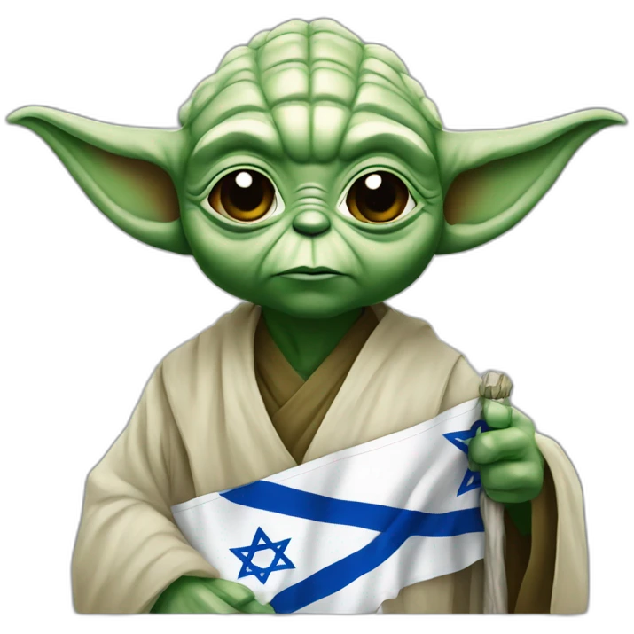 Yoda with Israel flag emoji