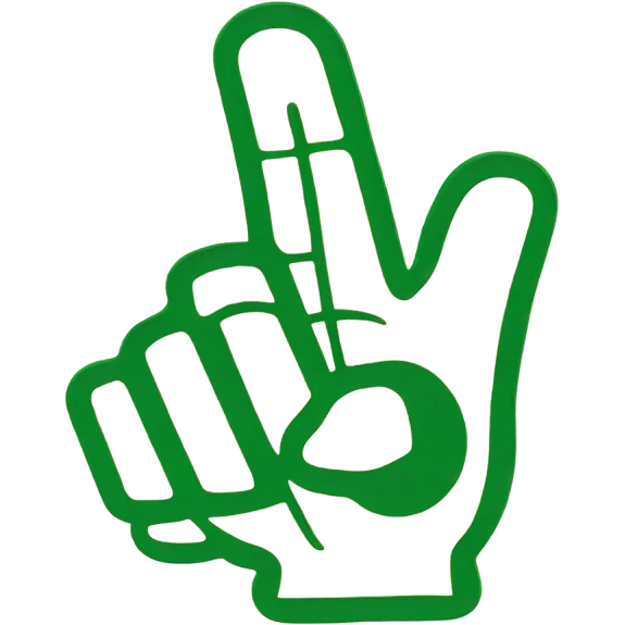 A minimalistic green rubberstamp code approve emoji emoji