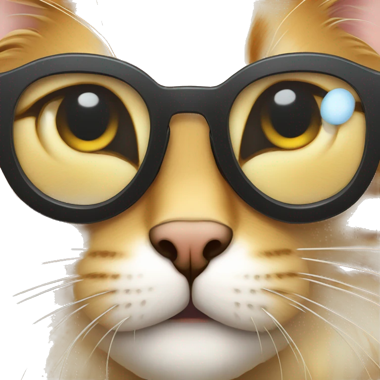 Un chat malicieux avec des lunettes de soleil faisant un clin d'œil emoji