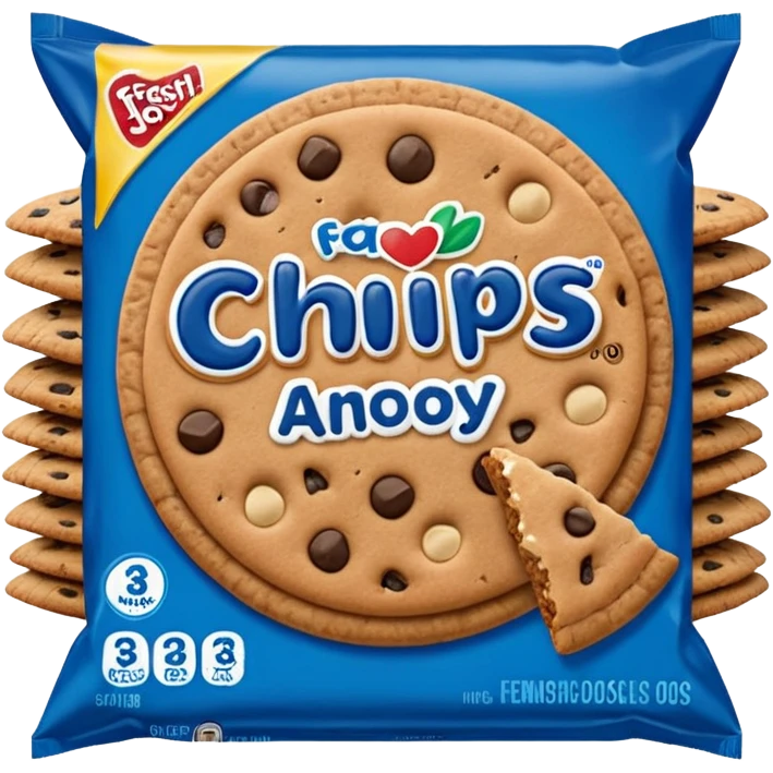 pack of chips ahoy cookies (blue) emoji