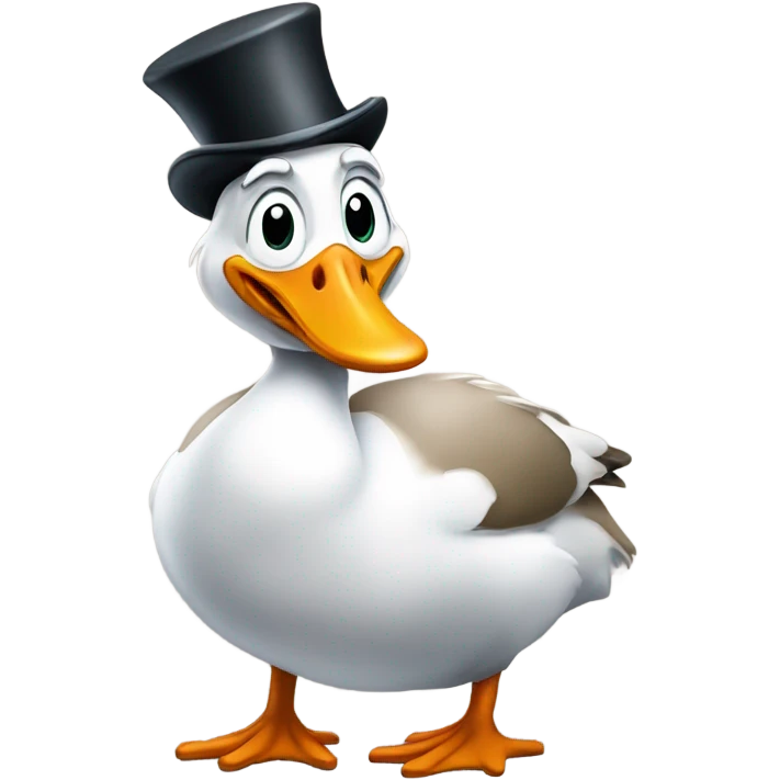 A Scrooge goose emoji