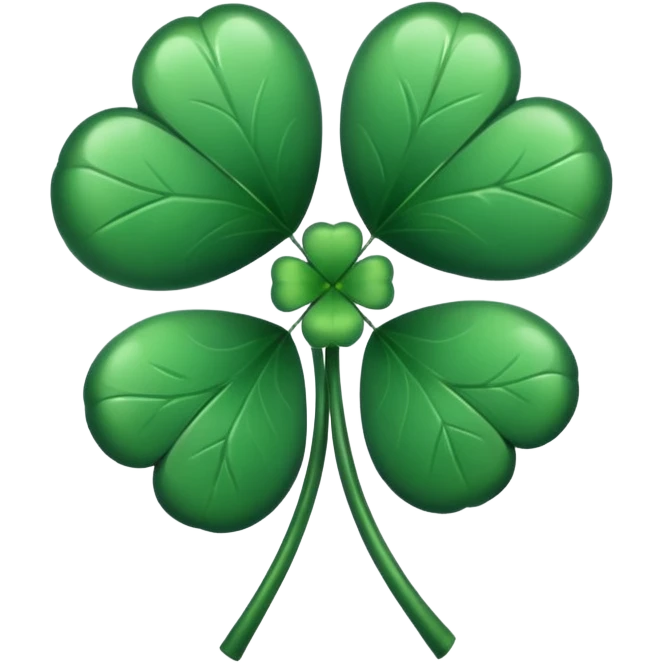 A black five leaf clover emoji