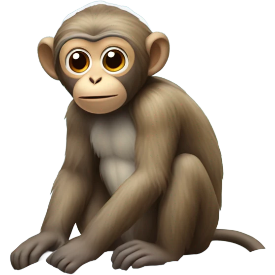 Monkey in snow emoji