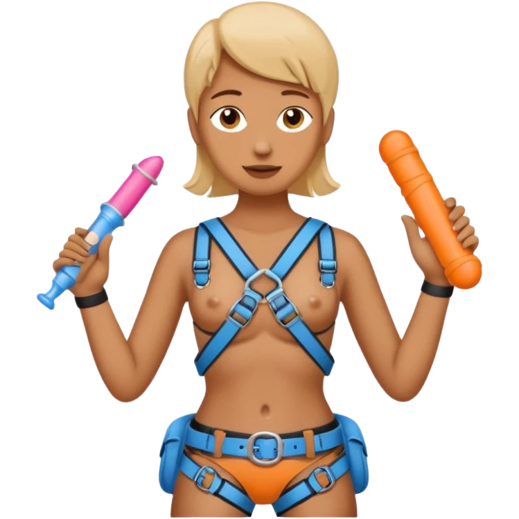Strap on harness with dildo emoji