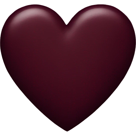 Dark maroon heart emoji