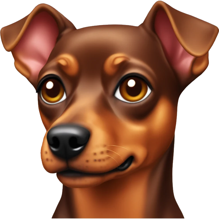 Miniture pinscher red dog  emoji