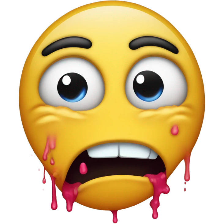 Emoji crying and puking emoji