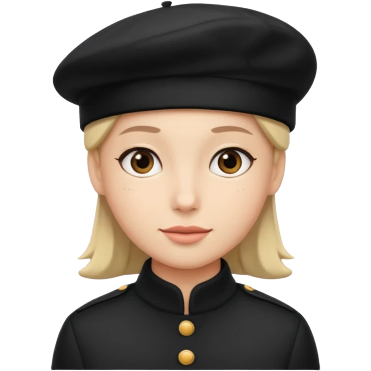 beret black winter emoji