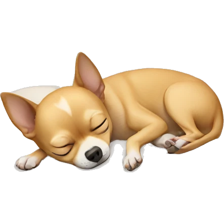 A chihuahua sleeping  emoji