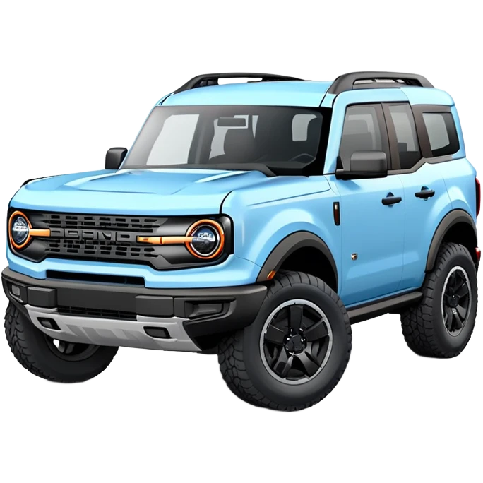 Ford bronco sport baby blue emoji