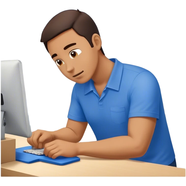 man working in ikea emoji
