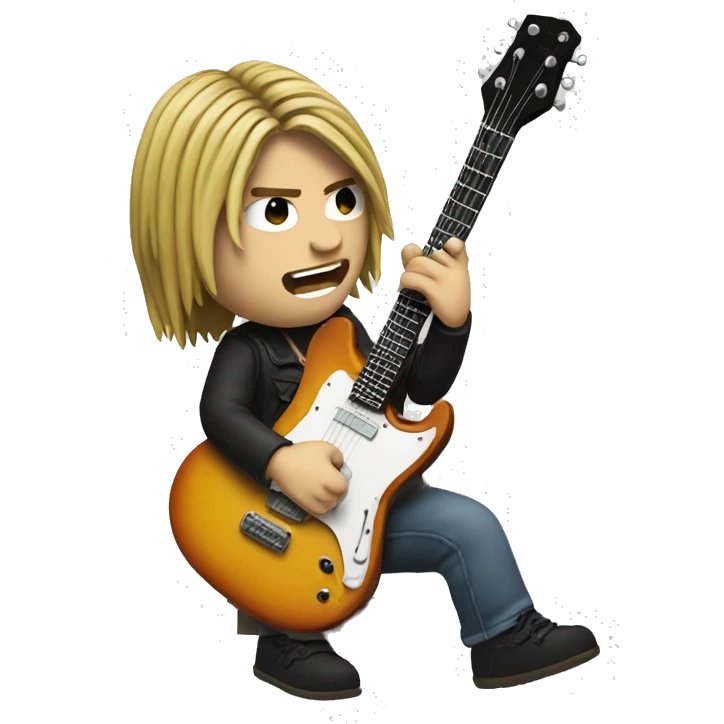 Kurt cobain playing guitar emoji