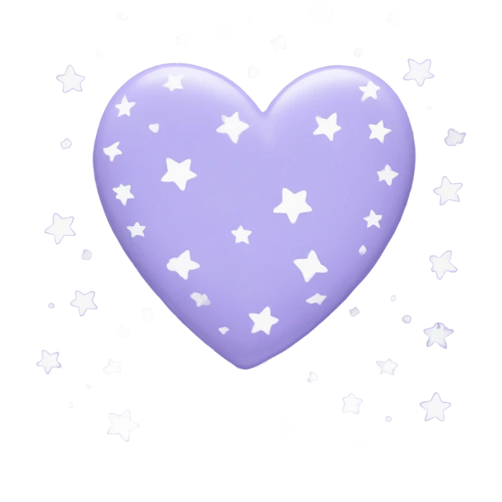 lavender heart with stars emoji