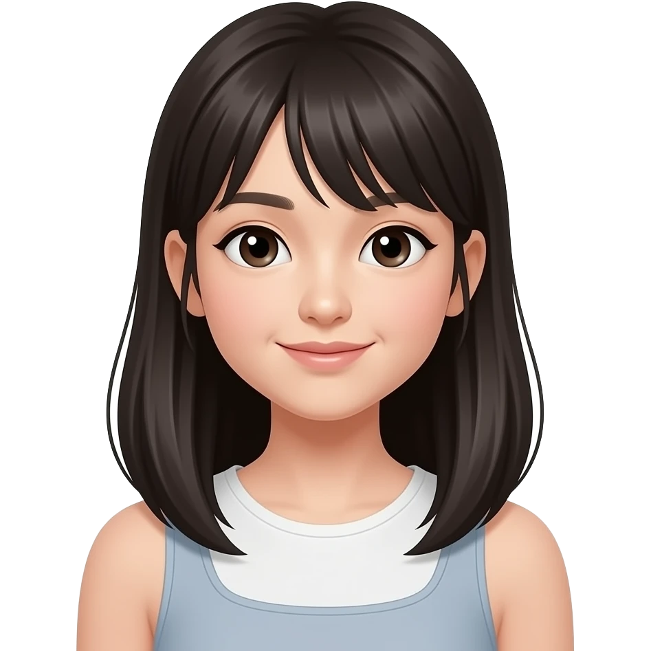 flat-chested asian girl emoji